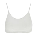 Black-White - Back - Anucci Womens-Ladies Wireless Ribbed Crop Tops (Pack Of 2)