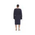Navy - Back - Cargo Bay Mens Bonded Fleece Hooded Dressing Gown