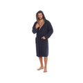 Navy - Side - Cargo Bay Mens Bonded Fleece Hooded Dressing Gown