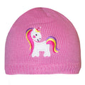 Pink - Front - Girls Unicorn Winter Hat