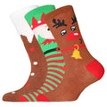 Multi - Front - Anucci Childrens-Kids Christmas Socks (Pack Of 3)
