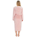 Pink - Back - Forever Dreaming Womens-Ladies Plush Velour Contrast Robe