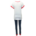 White-Navy - Back - Disney Womens-Ladies Lady And The Tramp Date Night Pyjama Set