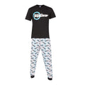 Black-Grey - Front - Top Gear Mens Logo Pyjama Set