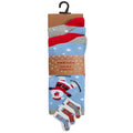 Blue-Grey - Back - Womens-Ladies Cotton Rich Festive Socks (3 Pairs)