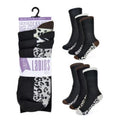Black - Front - Womens-Ladies Animal Print Socks (Pack Of 6)