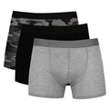 Black - Front - Simply Essentials Mens Cotton Boxers (Pack Of 3)
