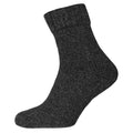 Charcoal - Front - Mens Thermal Non Skid Slipper Socks