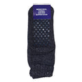 Navy - Back - Mens Thermal Non Skid Slipper Socks