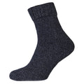 Navy - Front - Mens Thermal Non Skid Slipper Socks