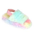 Multicolour - Front - Slumberzzz Childrens-Kids Unicorn Slide Slippers