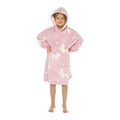 Pink - Front - Follow That Dream Childrens-Kids Glow In The Dark Unicorn Hooded Blanket