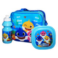 Blue - Back - Baby Shark Childrens-Kids Lunch Box Set (3 Pieces)