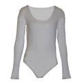 White - Front - Brave Soul Womens-Ladies Long Sleeve Low Cut Bodysuit