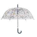 Clear - Front - Susino Womens-Ladies Rainbow & Hearts Dome Umbrella