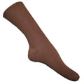 Light Brown-Brown-Beige - Side - Healthy Centres Womens-Ladies Easy-slide 100% Cotton Socks (3 Pairs)