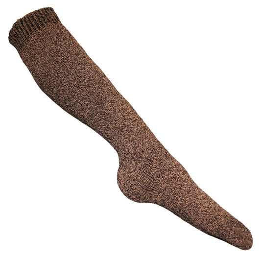Beige - Front - Mens Thermal Wool Blend Long Wellington Boot Socks (1 Pair)