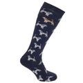 Navy - Front - Womens-Ladies Animal Design Welly Socks (1 Pair)