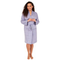 Cornflower Blue - Front - Indigo Sky Womens-Ladies Melange Belted Robe