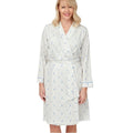 Blue - Back - Marlon Womens-Ladies Erica Floral Print Dressing Gown