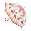 Clear-Pink - Front - Drizzles Childrens-Kids Flamingo Stick Umbrella