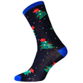 Navy - Front - RJM Mens Christmas Socks