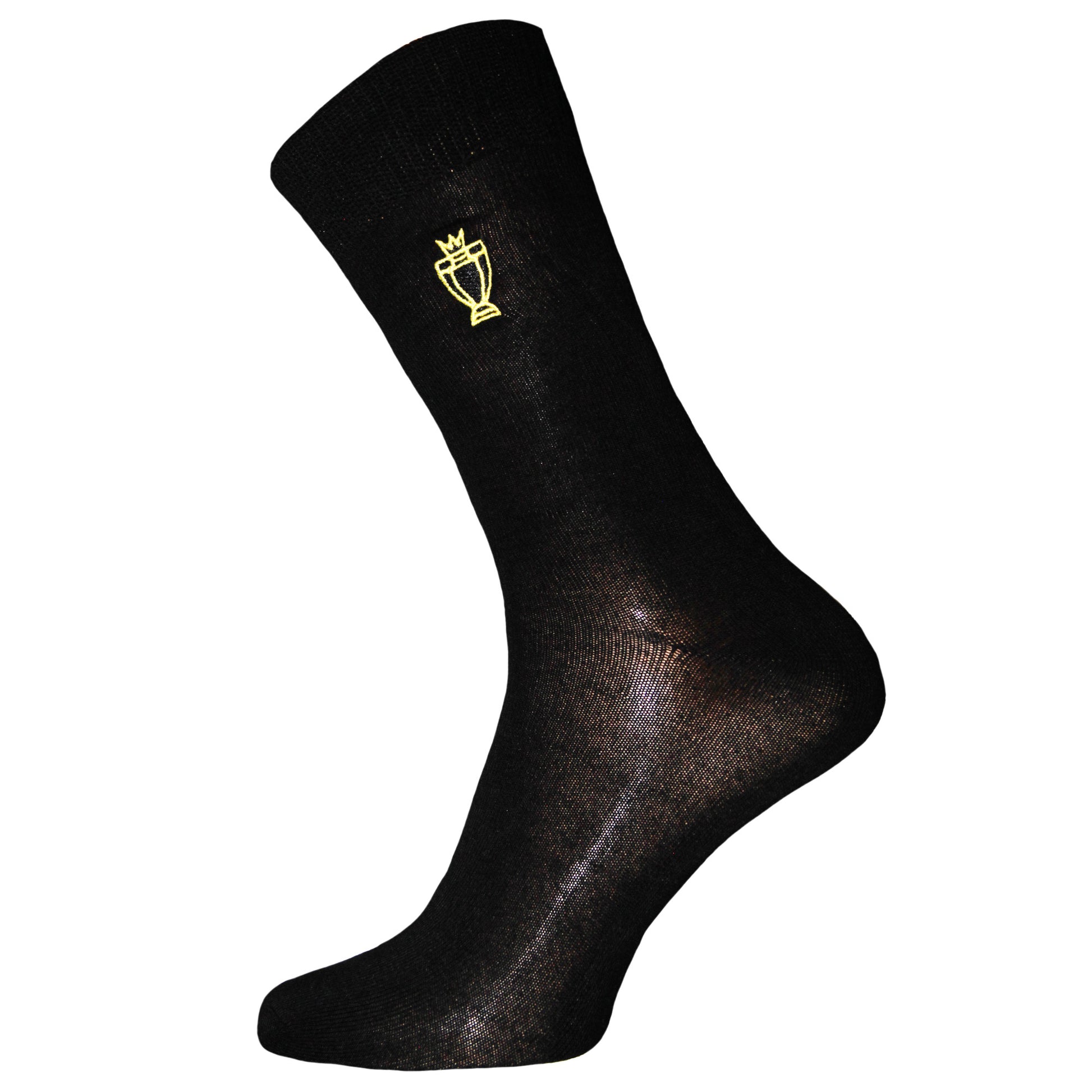 Black - Side - Pandastick Mens Bamboo Socks (Pack Of 3)