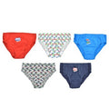 Red-Blue-Navy - Front - Tom Franks Boys T-Boys Vehicles Briefs (Pack Of 5)