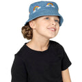 Denim - Front - Tom Franks Kids Denim Bucket Hat With Embroidery