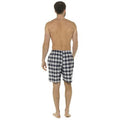 Navy-Black - Back - Foxbury Mens Checked Lounge Shorts (Pack Of 2)