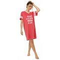 Coral Pink - Front - Follow That Dream Womens-Ladies Varsity Nightie