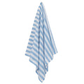 Blue Stripe - Side - QT Baby Boys Rolled Polar Blanket