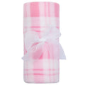 Pink Check - Front - QT Baby Girls Rolled Polar Blanket