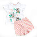 White-Coral - Front - Minikidz Baby Girls Wish Upon A Star Koala Pyjama Set