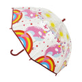 Clear-Pink - Front - Drizzles Childrens-Kids Sunshine Stick Umbrella