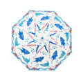 Clear-Blue - Back - Drizzles Childrens-Kids Shark Stick Umbrella