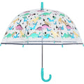 Clear-Green - Front - X-Brella Childrens-Kids Pastel Dinosaur Dome Umbrella