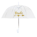 Clear - Front - X-Brella Womens-Ladies Bride Dome Umbrella