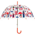 Clear-Red - Front - X-Brella UK Souvenir Dome Umbrella