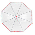 Clear-Red - Side - X-Brella Union Jack Trim Dome Umbrella