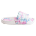 White - Back - Sandrocks Girls Quilted Tie-Dye Sliders