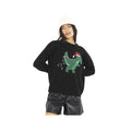 Black - Front - Brave Soul Womens Christmas Dinosaur Jumper