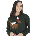 Deep Green - Lifestyle - Brave Soul Womens Christmas Dog Jumper