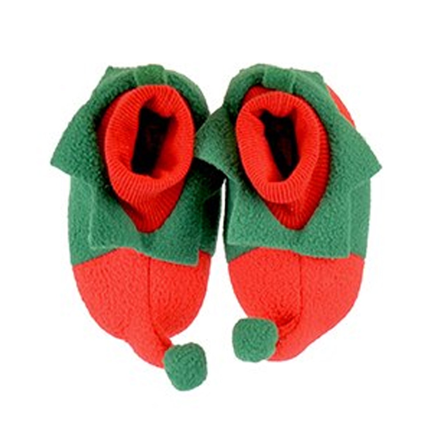 Red-Green - Back - Slumberzzz Christmas Baby Elf Slippers