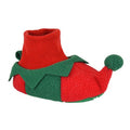 Red-Green - Front - Slumberzzz Christmas Baby Elf Slippers
