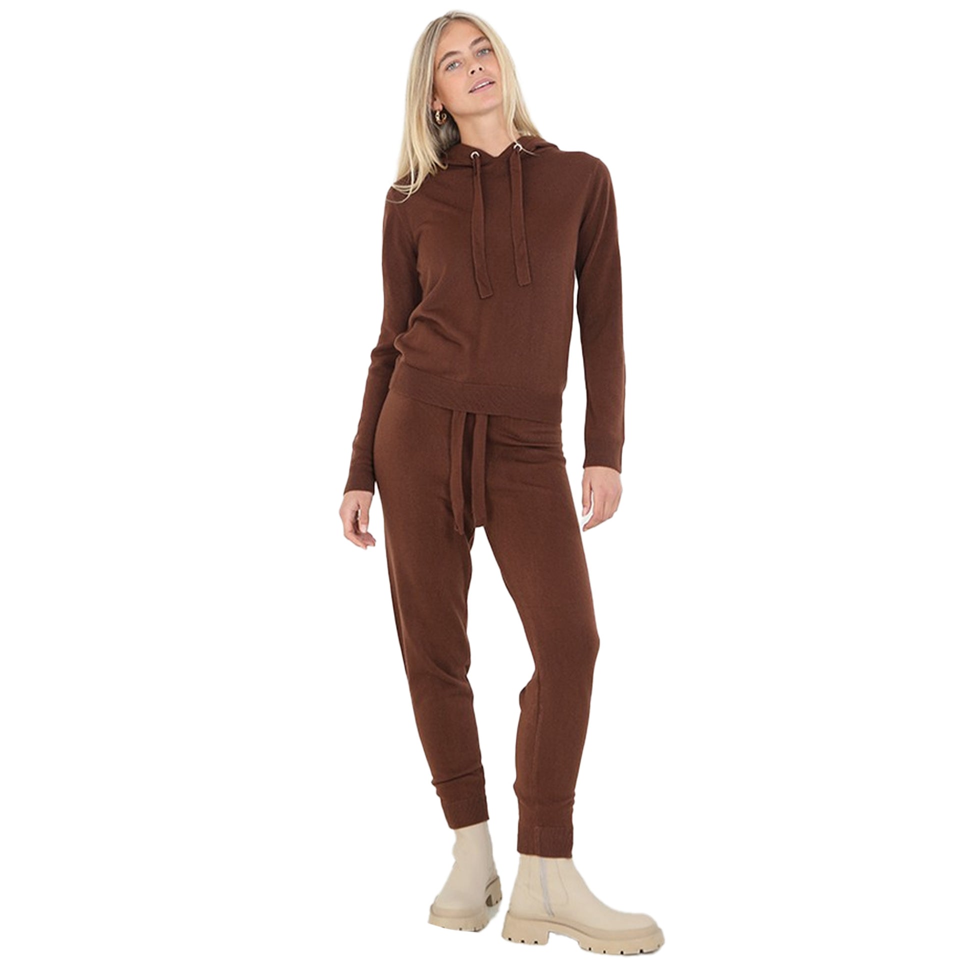Brown - Front - Brave Soul Womens-Ladies Loungewear Set