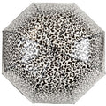 Clear-Black - Back - Drizzles Leopard Print Dome Stick Umbrella