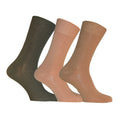 Shades Of Beige - Front - Simply Essentials Mens Egyptian Cotton Socks (Pack Of 3)