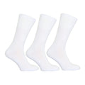 White - Front - Simply Essentials Mens Big Foot Memory Cushioned Socks (Pack Of 3)