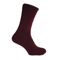 Maroon - Front - Simply Essentials Mens Thermal Bed Socks